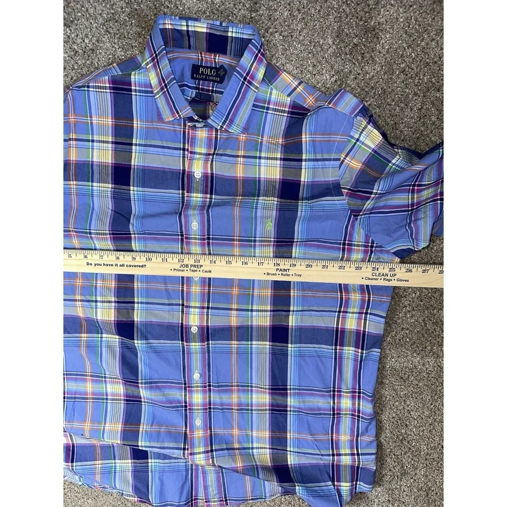 Polo‎ Ralph Lauren Men's Button Up Shirt Long Sleeve Extra Large/XL Plaid